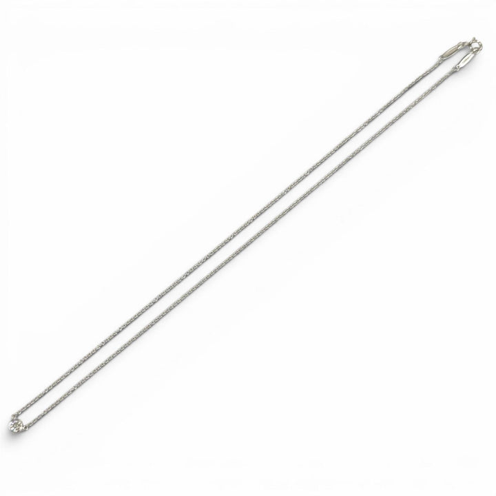 美品★TIFFANY&amp;Co. ティファニー エルサペレッティ バイザヤード 1P ダイヤ ネックレス PT950 直径約4.5mm 約0.12ct 41cm 総重量2.43g