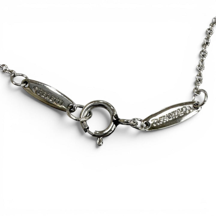 美品★TIFFANY&amp;Co. ティファニー エルサペレッティ バイザヤード 1P ダイヤ ネックレス PT950 直径約4.5mm 約0.12ct 41cm 総重量2.43g