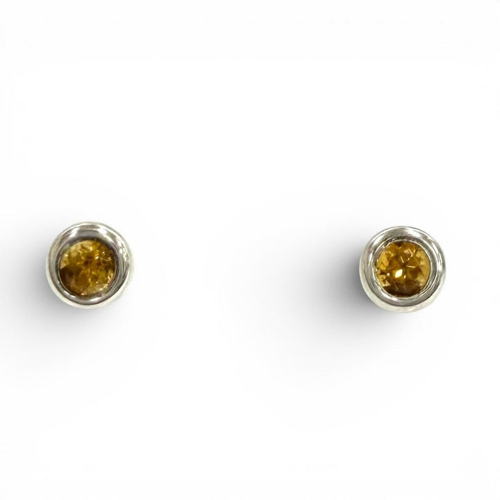 美品★TIFFANY&amp;Co. ティファニー AG925 シトリン ピアス アクセサリー シルバー イエロー 総重量1.2g レディース