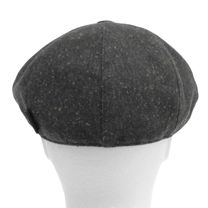 美品▲Borsalino ボルサリーノ ウール シルク レザーロゴパッチ付き 帽子 キャスケット グレー系 L (60) イタリア製 正規品 メンズ