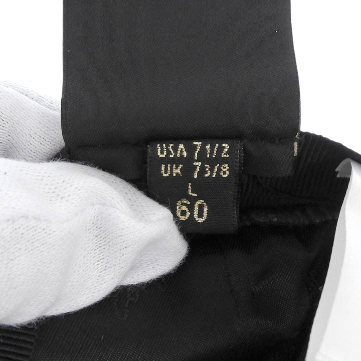 美品▲Borsalino ボルサリーノ ウール シルク レザーロゴパッチ付き 帽子 キャスケット グレー系 L (60) イタリア製 正規品 メンズ