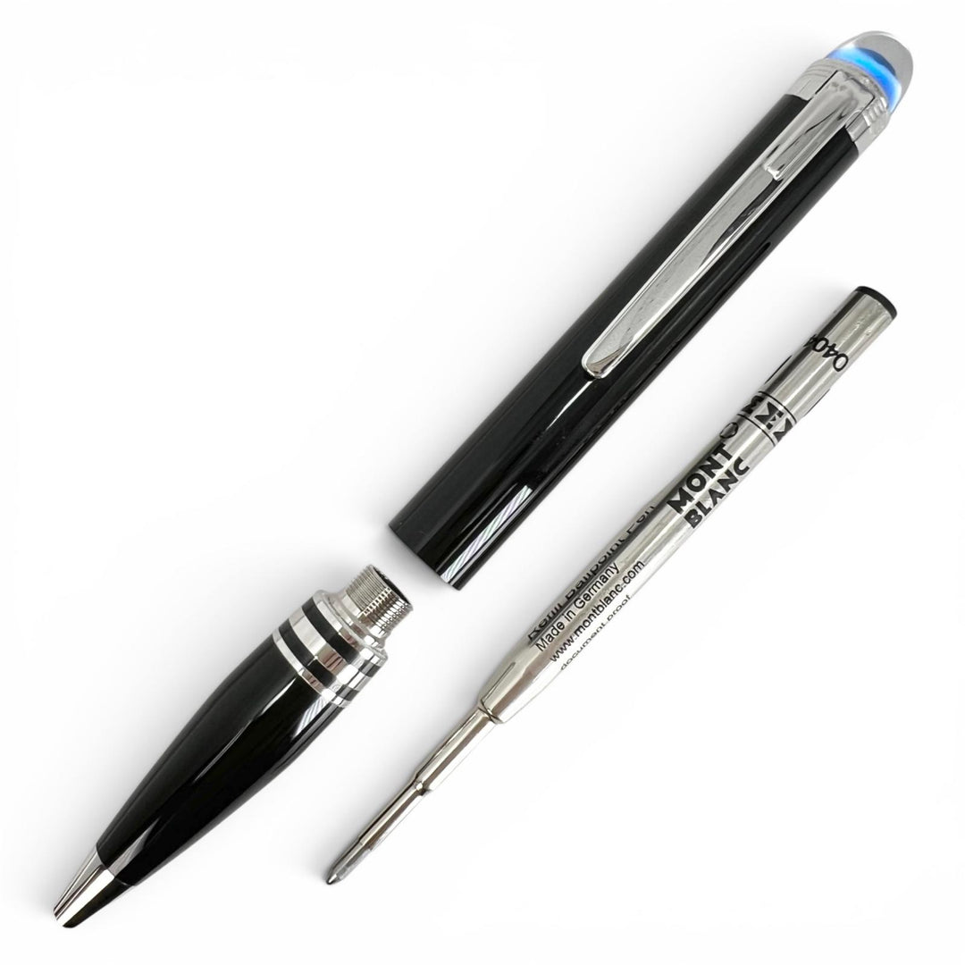 極美品▲MONTBLANC モンブラン スターウォーカー プレシャスレジン ホワイトスター ツイスト式 ボールペン ドイツ製 メンズ 箱・保存袋付き