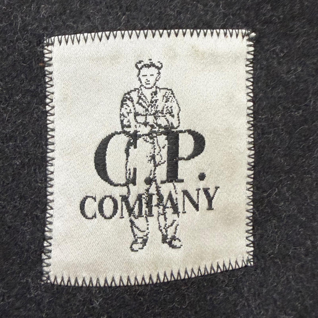 美品□C.P.Company シーピーカンパニー 98AW 29181A28 ウール ロゴボタン 長袖 シャツジャケット チャコール 3 イタリア製 メンズ