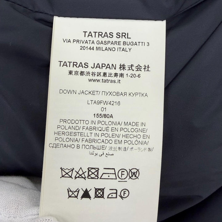 美品☆TATRAS タトラス LTA9FW4216 NOBLE ノーブル ウール100％ ダウンコート ダークネイビー 01 イタリア製 正規品 レディース