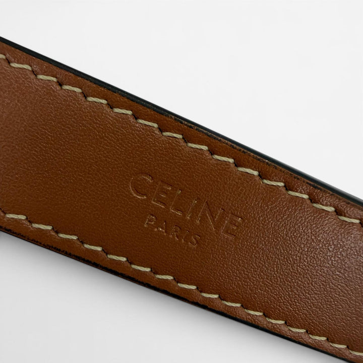 美品☆CELINE セリーヌ ミディアム エロイズ ショルダーバッグ トリオンフキャンバス ハンドバッグ ブラウン 伊製 レディース 保存袋付