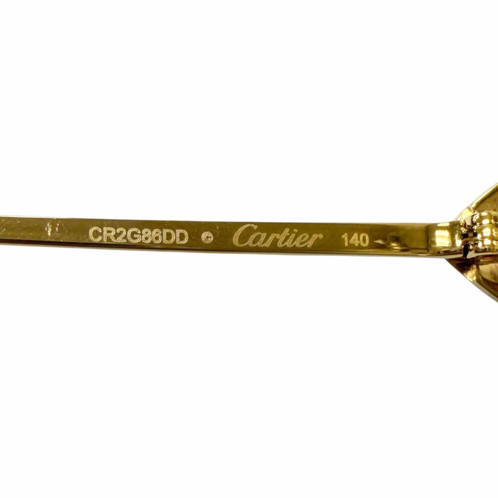 極美品□Cartier カルティエ CT0344O シグネチャー C ドゥ カルティエ オクタゴン ツーポイント リムレスメガネ 眼鏡 □18 度入り 仏製