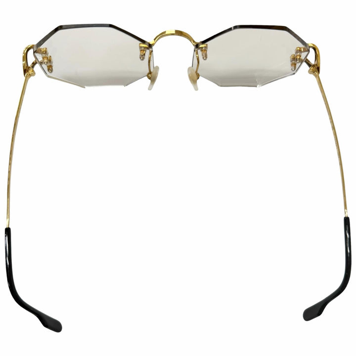 極美品□Cartier カルティエ CT0344O シグネチャー C ドゥ カルティエ オクタゴン ツーポイント リムレスメガネ 眼鏡 □18 度入り 仏製