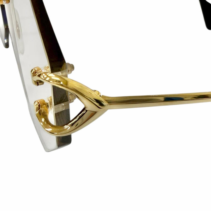 極美品□Cartier カルティエ CT0344O シグネチャー C ドゥ カルティエ オクタゴン ツーポイント リムレスメガネ 眼鏡 □18 度入り 仏製