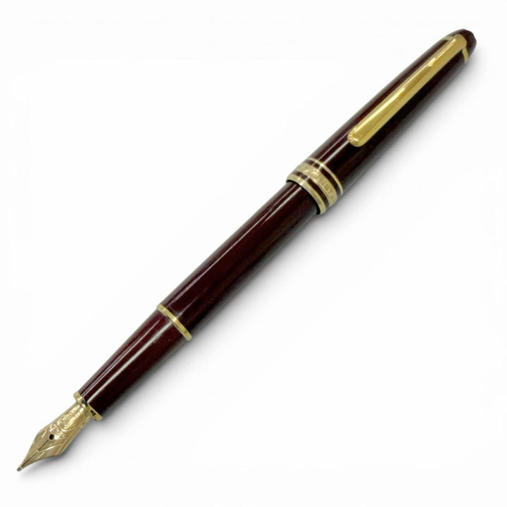 良品□MONTBLANC モンブラン マイスターシュテュック クラシック ペン先14K Fニブ キャップ式 万年筆 ボルドー ゴールド 西ドイツ製