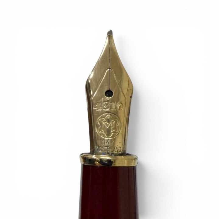 良品□MONTBLANC モンブラン マイスターシュテュック クラシック ペン先14K Fニブ キャップ式 万年筆 ボルドー ゴールド 西ドイツ製