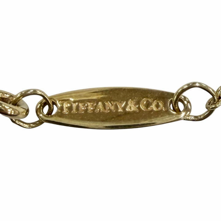 美品◇TIFFANY&amp;Co. ティファニー バイザヤード エルサペレッティ 750(YG) ダイヤ1P 約0.03ct 直径3.4mm ネックレス 重量1.7g レディース