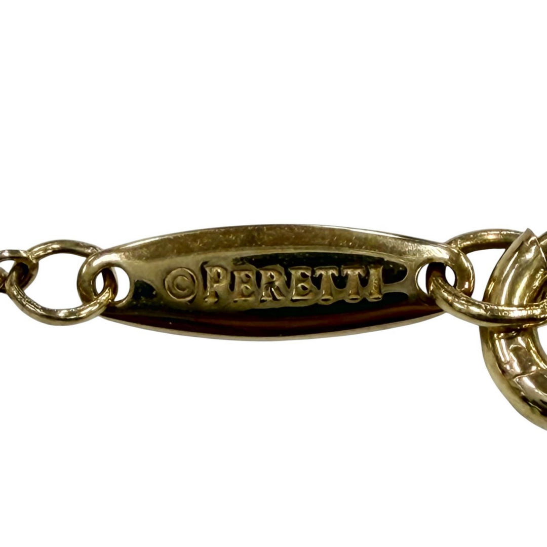 美品◇TIFFANY&amp;Co. ティファニー バイザヤード エルサペレッティ 750(YG) ダイヤ1P 約0.03ct 直径3.4mm ネックレス 重量1.7g レディース
