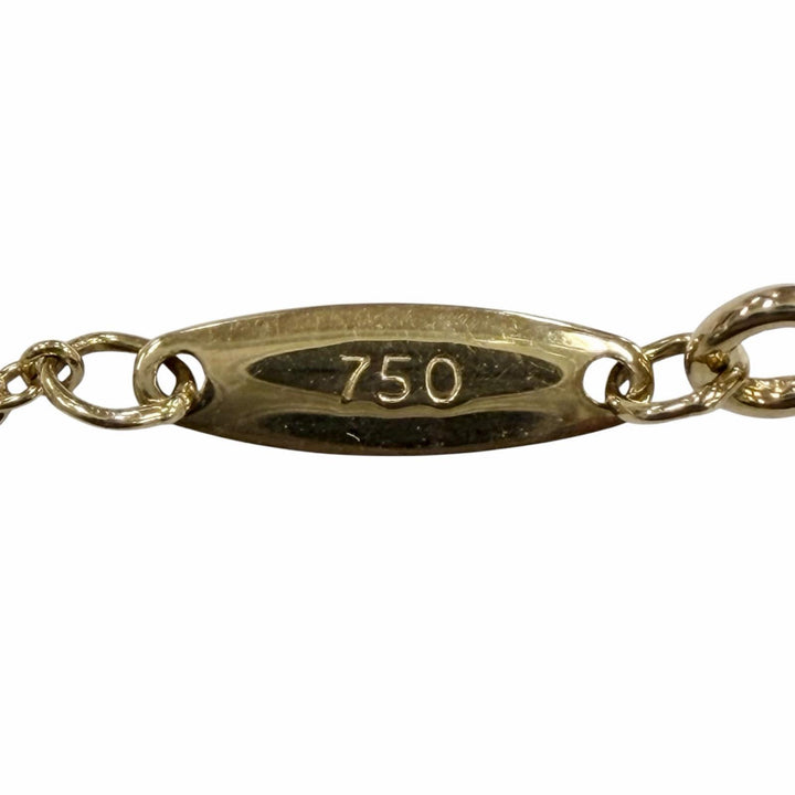 美品◇TIFFANY&amp;Co. ティファニー バイザヤード エルサペレッティ 750(YG) ダイヤ1P 約0.03ct 直径3.4mm ネックレス 重量1.7g レディース