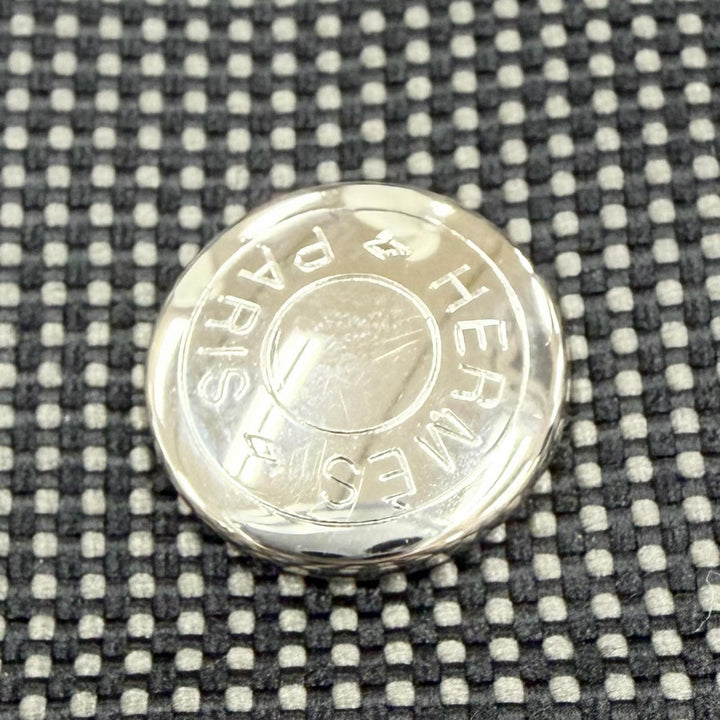 極美品◇HERMES エルメス エールライン MM シルバー金具 Hロゴ セリエボタン キャンバス ハンド トートバッグ グレー フランス製