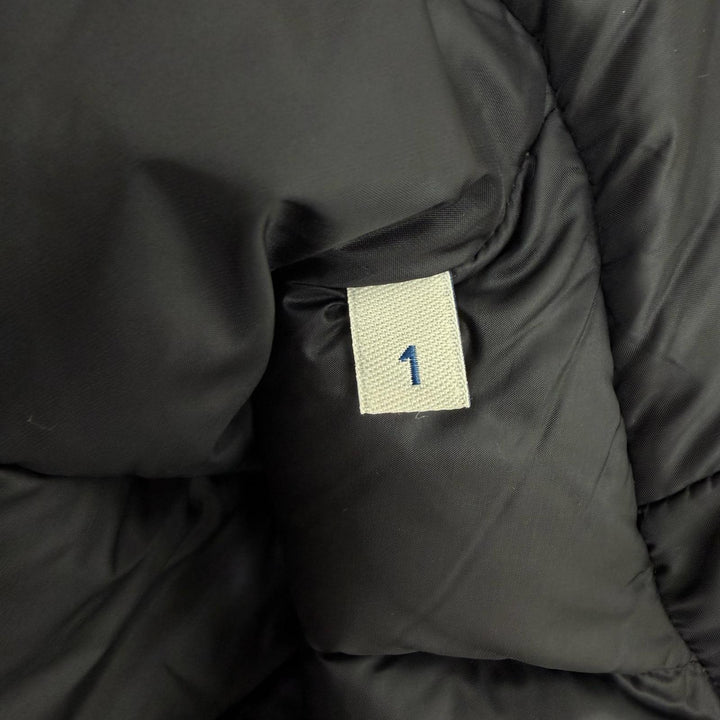 美品▼MONCLER モンクレール 21-22AW AJA ロゴワッペン付き フェイクファー フーデッド WZIPUP ダウンコート ブラック 1 正規品 メンズ