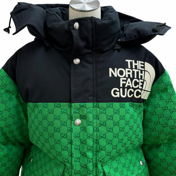 極美品★GUCCI×THE NORTH FACE グッチ×ザ・ノースフェイス 670908 GG Padded Short Jacket GG総柄 ダウンジャケット XS 正規品 伊製