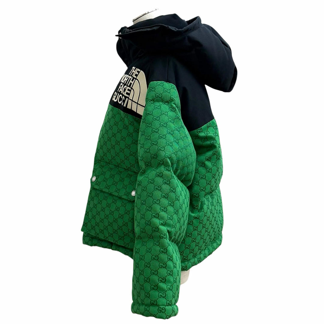 極美品★GUCCI×THE NORTH FACE グッチ×ザ・ノースフェイス 670908 GG Padded Short Jacket GG総柄 ダウンジャケット XS 正規品 伊製