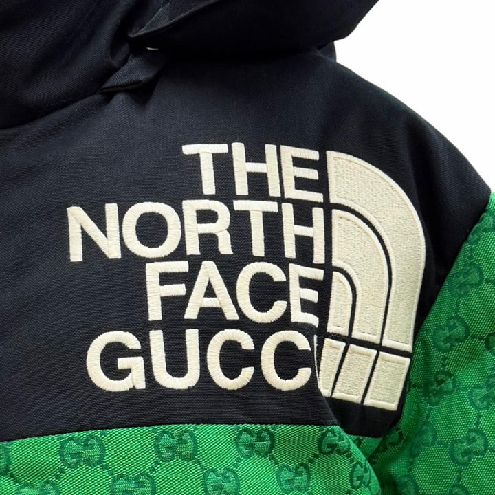極美品★GUCCI×THE NORTH FACE グッチ×ザ・ノースフェイス 670908 GG Padded Short Jacket GG総柄 ダウンジャケット XS 正規品 伊製