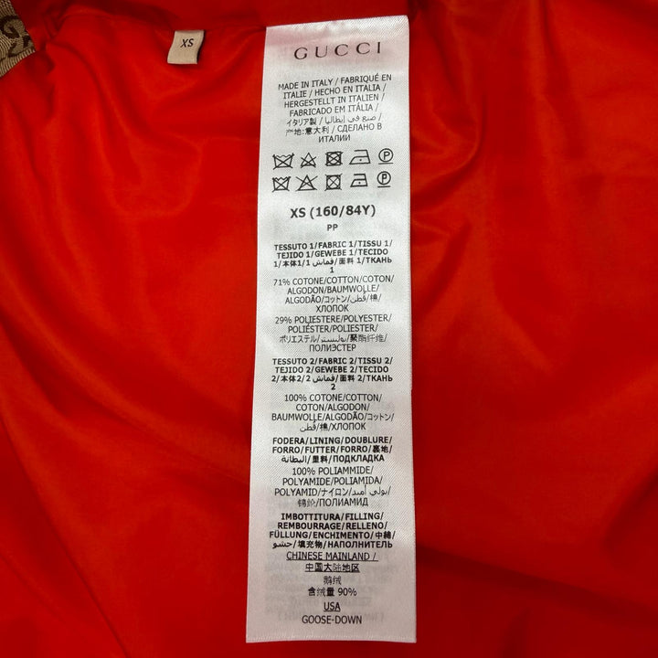 極美品▼GUCCI THE NORTH FACE グッチ ザ・ノースフェイス 22SS 670910 GG Padded Vest GG柄 ダウンベスト ベージュ ブラック XS 正規品