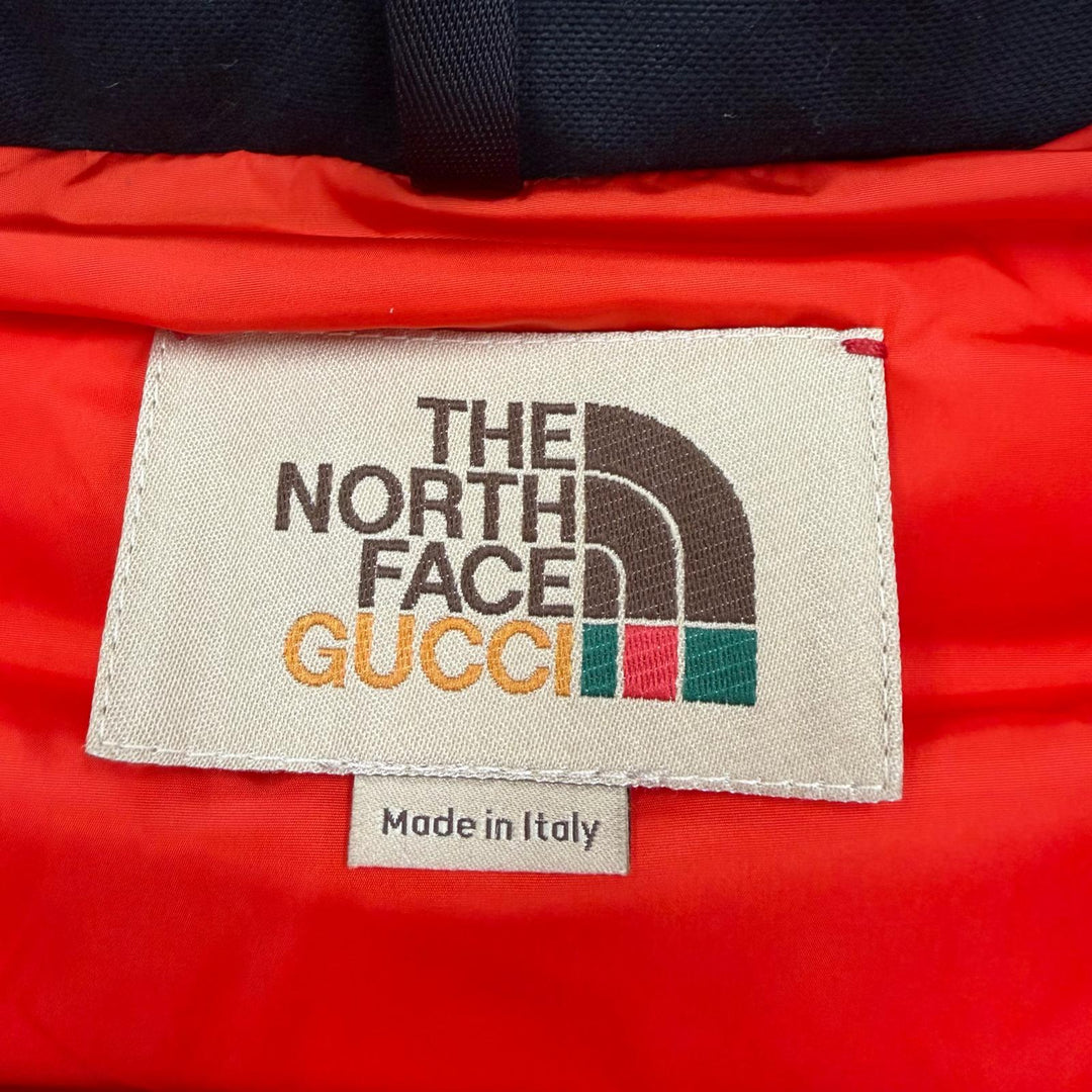 極美品▼GUCCI THE NORTH FACE グッチ ザ・ノースフェイス 22SS 670910 GG Padded Vest GG柄 ダウンベスト ベージュ ブラック XS 正規品