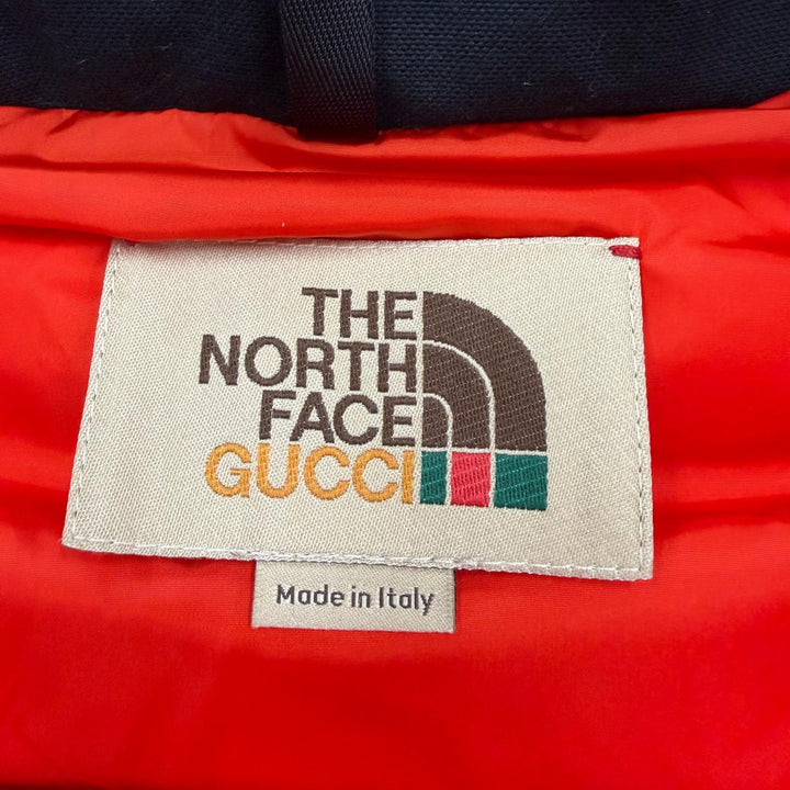 極美品▼GUCCI THE NORTH FACE グッチ ザ・ノースフェイス 22SS 670910 GG Padded Vest GG柄 ダウンベスト ベージュ ブラック XS 正規品