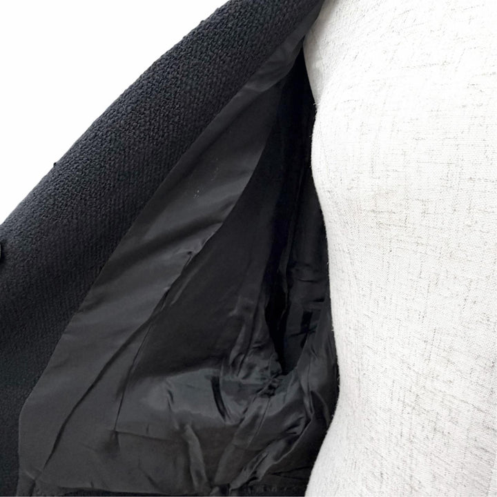 美品△Yohji Yamamoto ヨウジヤマモト 22AW FE-J40-121 ウール ストール付き デザインカラー ジャケット ブラック 1 正規品 定価217800円