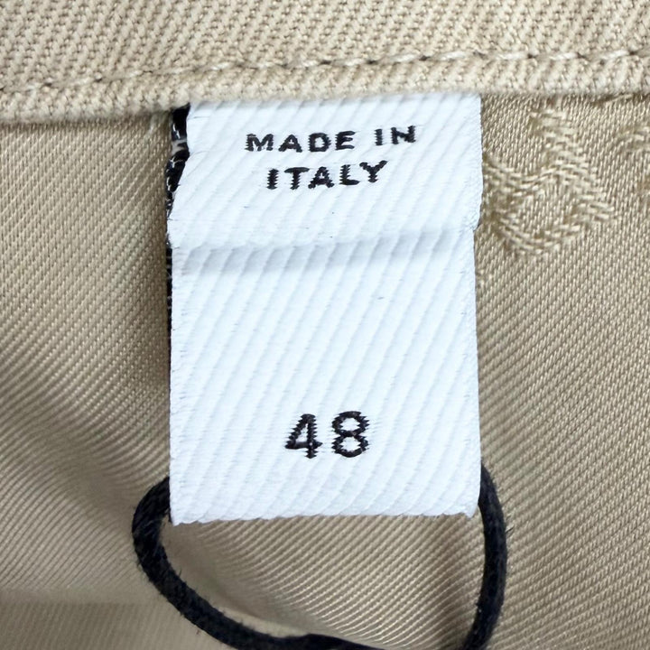 【ドンドン見直し】 未使用品□BURBERRY バーバリー 8051917 コットン100％ 裏地ロゴ総柄 オーバーオール ベージュ 48 イタリア製 正規品