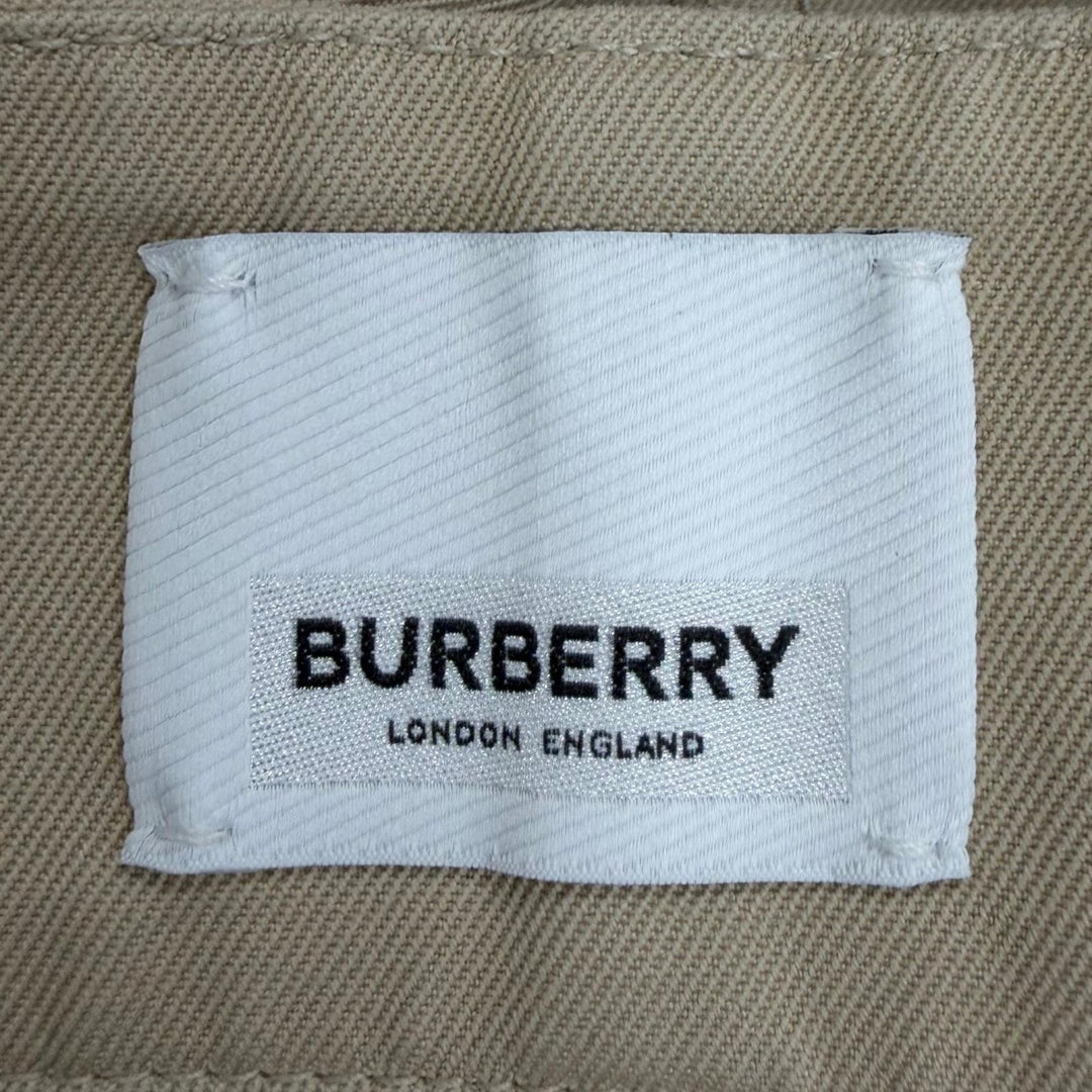 【ドンドン見直し】 未使用品□BURBERRY バーバリー 8051917 コットン100％ 裏地ロゴ総柄 オーバーオール ベージュ 48 イタリア製 正規品