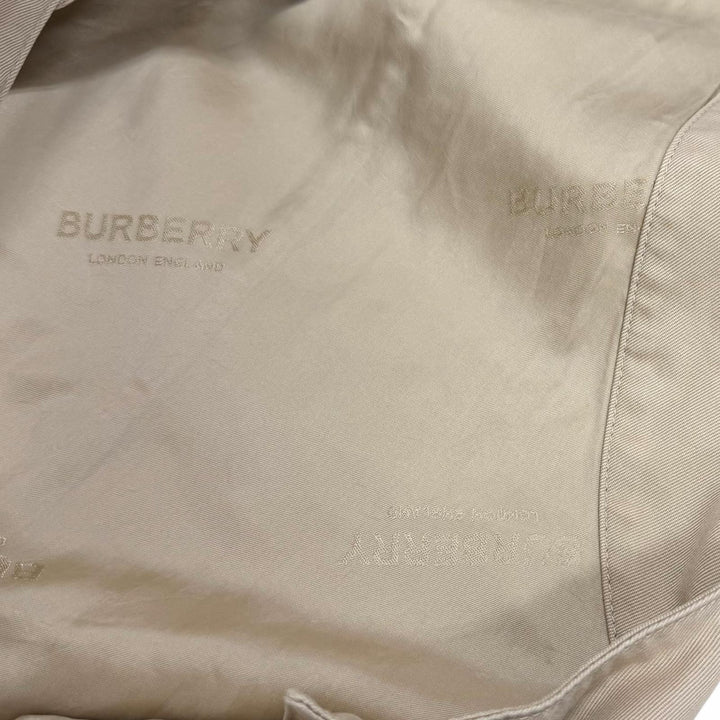 【ドンドン見直し】 未使用品□BURBERRY バーバリー 8051917 コットン100％ 裏地ロゴ総柄 オーバーオール ベージュ 48 イタリア製 正規品