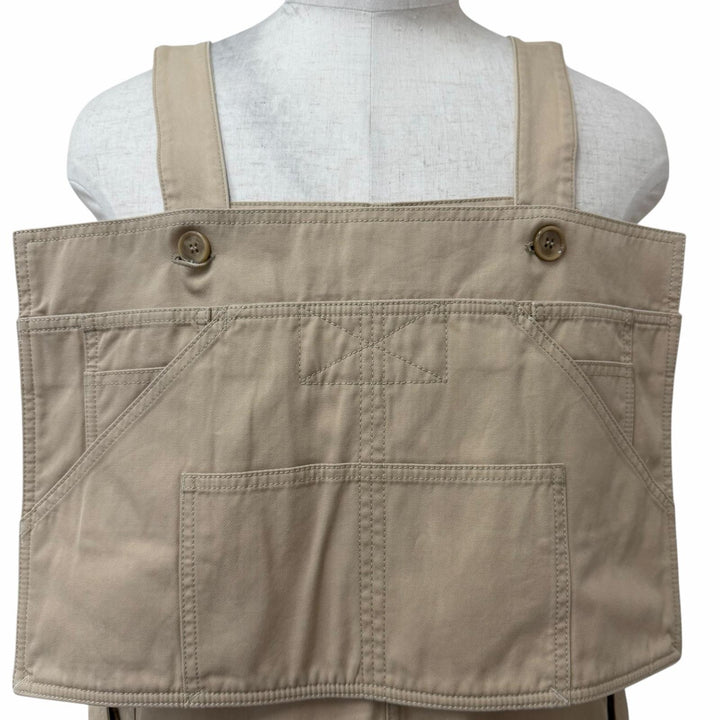 【ドンドン見直し】 未使用品□BURBERRY バーバリー 8051917 コットン100％ 裏地ロゴ総柄 オーバーオール ベージュ 48 イタリア製 正規品