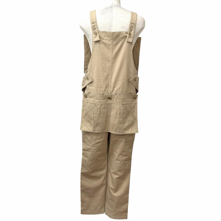 【ドンドン見直し】 未使用品□BURBERRY バーバリー 8051917 コットン100％ 裏地ロゴ総柄 オーバーオール ベージュ 48 イタリア製 正規品