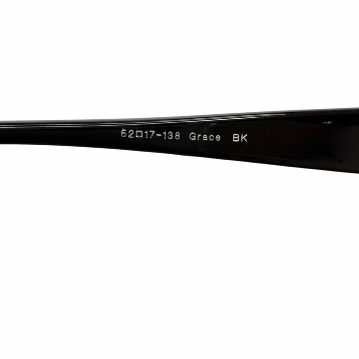 美品□OLIVER PEOPLES オリバーピープルズ Grace オーバルレンズ サングラス アイウェア ブラック 52□17-138 メンズ オススメ◎