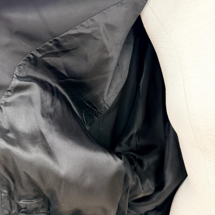 極美品◇MM6 Maison Margiela エムエムシックス メゾンマルジェラ 2025年製 S52AM0315 ロゴプリント ジャケット 黒 38 イタリア製 正規品