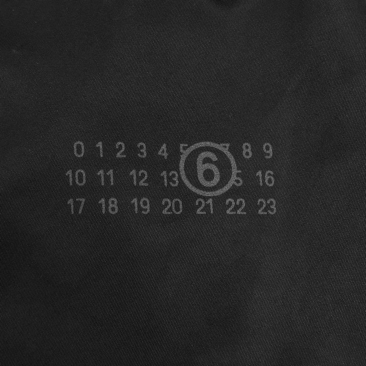 極美品◇MM6 Maison Margiela エムエムシックス メゾンマルジェラ 2025年製 S52AM0315 ロゴプリント ジャケット 黒 38 イタリア製 正規品