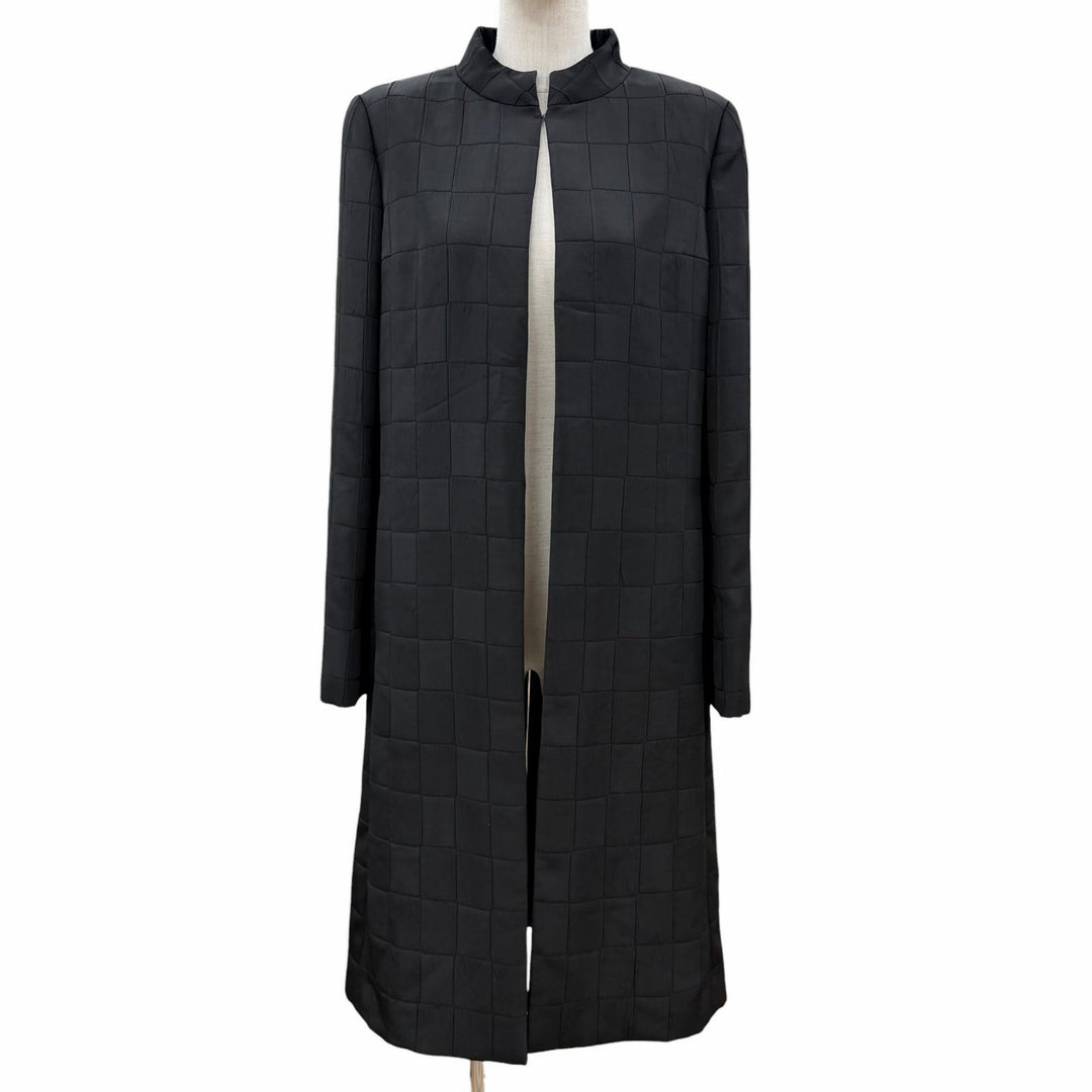 極美品◇CHANEL シャネル ヴィンテージ 00A P16475 裏地シルク100％ 袖ココマーク金具付 スタンドカラー ロングコート 黒 38 仏製 正規品