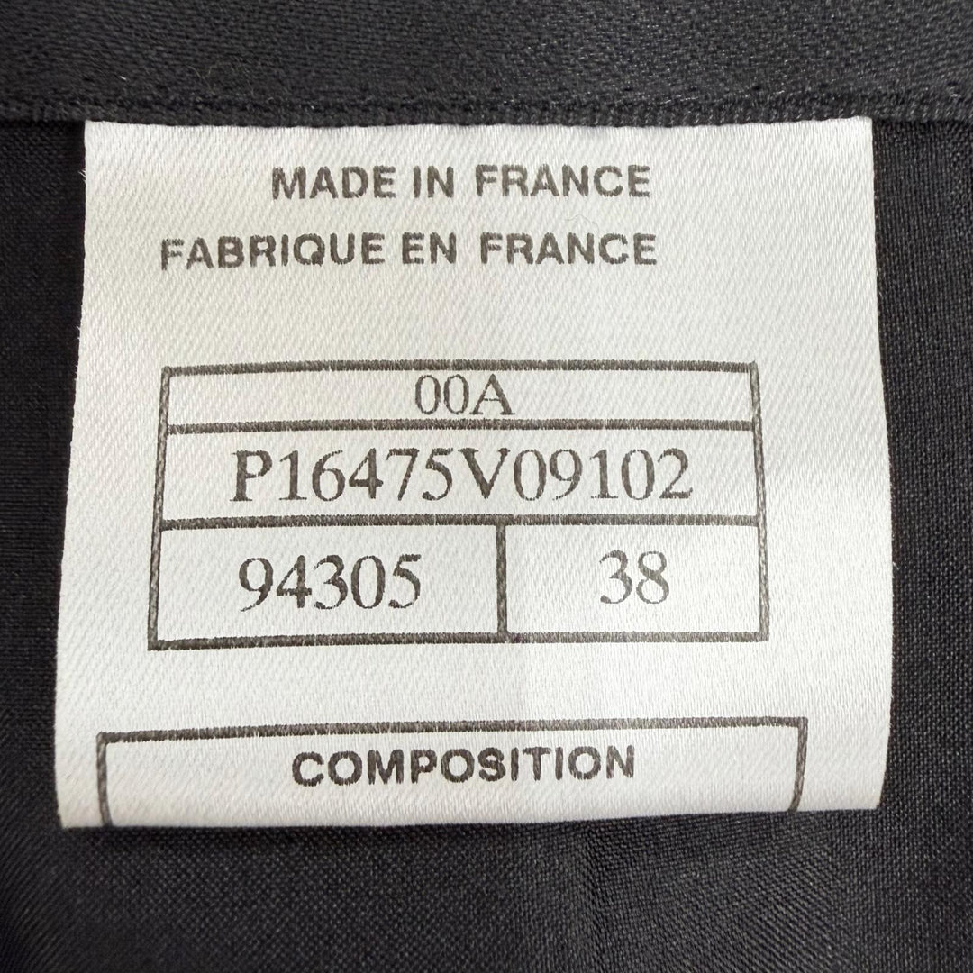 極美品◇CHANEL シャネル ヴィンテージ 00A P16475 裏地シルク100％ 袖ココマーク金具付 スタンドカラー ロングコート 黒 38 仏製 正規品