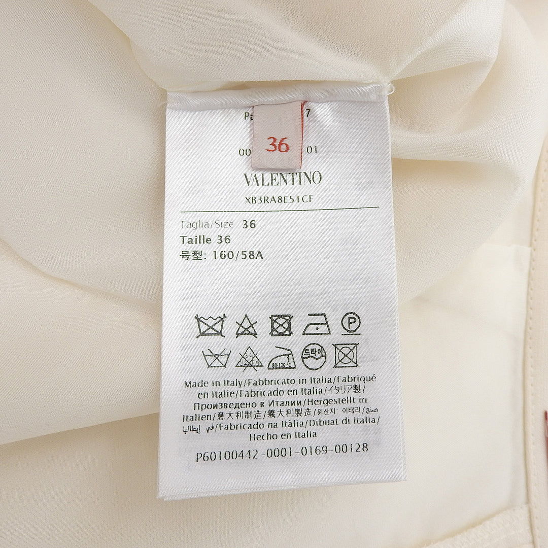 極美品▲VALENTINO ヴァレンティノ XB3RA8E51CF ウール シルク ラップフロント キュロット パンツ 36 伊製 正規品 レディース ハンガー付