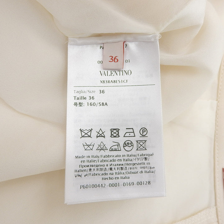 極美品▲VALENTINO ヴァレンティノ XB3RA8E51CF ウール シルク ラップフロント キュロット パンツ 36 伊製 正規品 レディース ハンガー付