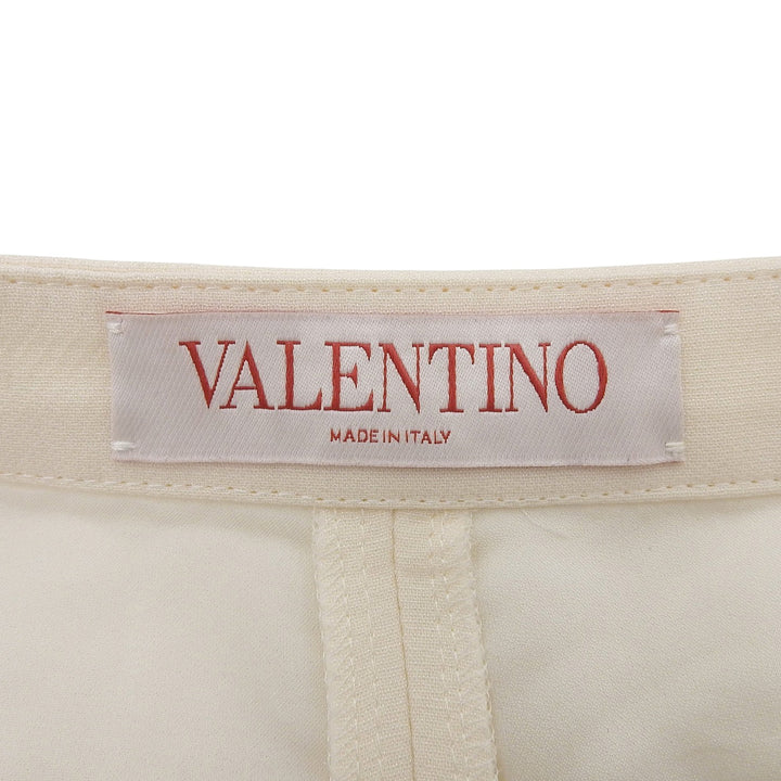 極美品▲VALENTINO ヴァレンティノ XB3RA8E51CF ウール シルク ラップフロント キュロット パンツ 36 伊製 正規品 レディース ハンガー付