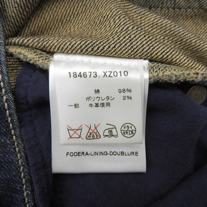 極美品▲GUCCI グッチ 2007年製 184673 ストレッチ GGロゴレザーパッチ デニムパンツ インディゴ 38 イタリア製 正規品 レディース