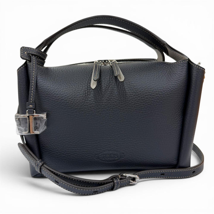 未使用品☆TOD’S トッズ XBWAPIF0100QRI バウレットバッグミニ レザー チャーム付 2WAYショルダー ハンドバッグ ネイビー 定価237600円