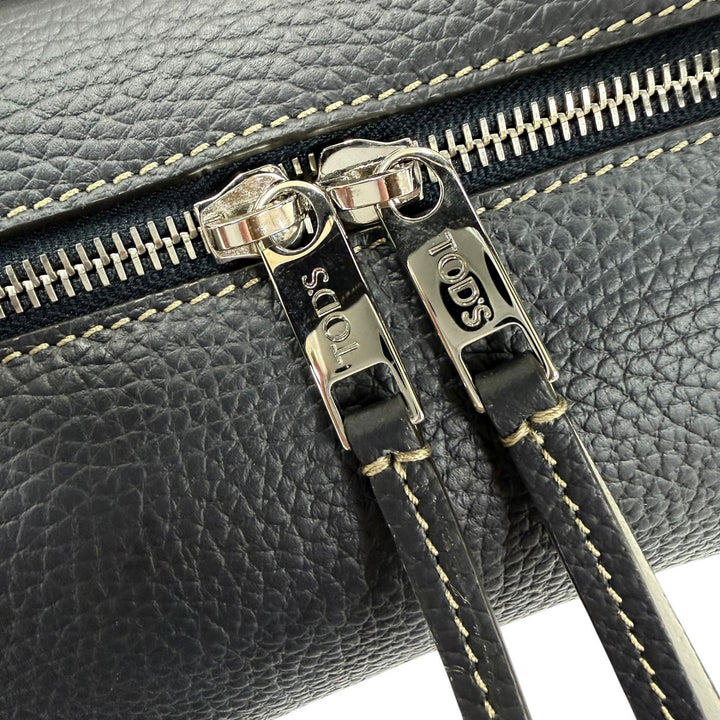 未使用品☆TOD’S トッズ XBWAPIF0100QRI バウレットバッグミニ レザー チャーム付 2WAYショルダー ハンドバッグ ネイビー 定価237600円