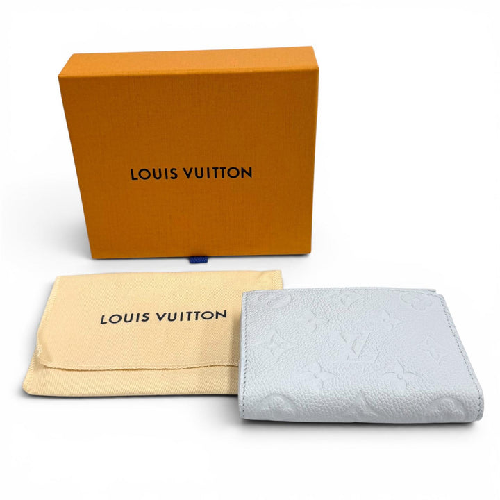 未使用品★LOUIS VUITTON ルイヴィトン M14654 ポルトフォイユ リサ モノグラムアンプラント アズールブルー 二つ折り財布 箱・保存袋付