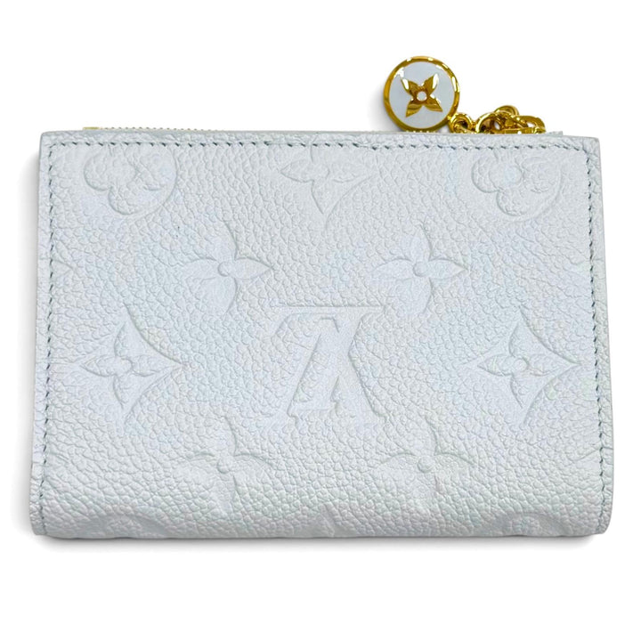 未使用品★LOUIS VUITTON ルイヴィトン M14654 ポルトフォイユ リサ モノグラムアンプラント アズールブルー 二つ折り財布 箱・保存袋付