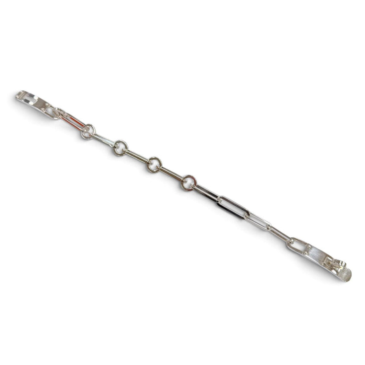 美品☆HERMES エルメス ケリー シェーヌ シンプルトゥール ブレスレット AG925 シルバー 19 イタリア製 重量26.9g メンズ レディース