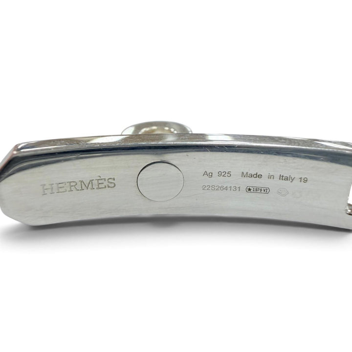 美品☆HERMES エルメス ケリー シェーヌ シンプルトゥール ブレスレット AG925 シルバー 19 イタリア製 重量26.9g メンズ レディース