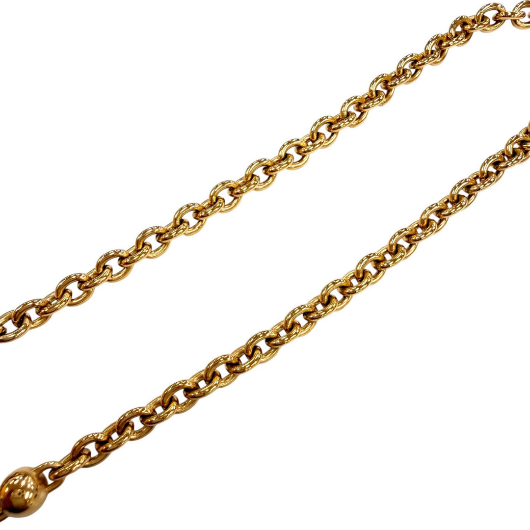 美品☆MIUMIU ミュウミュウ 5IC059 ロゴ チェーン チョーカー ネックレス アクセサリー ゴールド イタリア製 レディース 箱・保存袋付