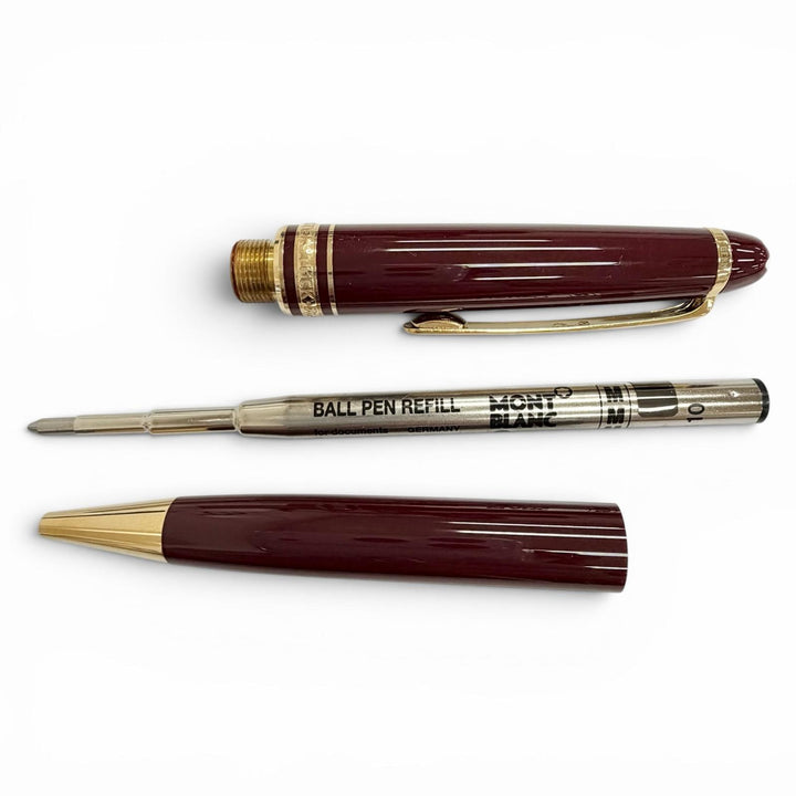 極美品△MONTBLANC モンブラン マイスターシュテュック クラシック pix ホワイトスター ツイスト式 ボールペン ボルドー 筆記確認済み