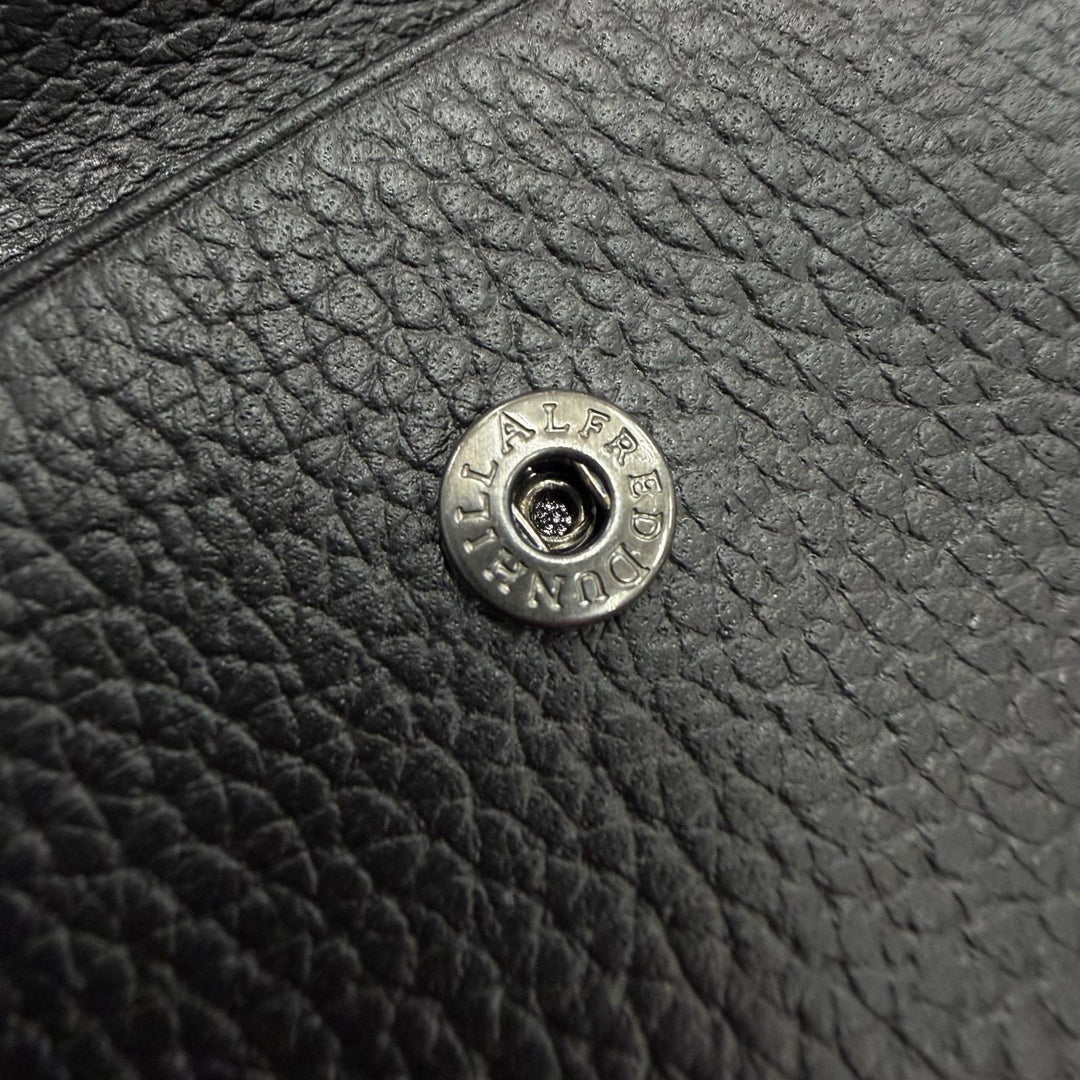 未使用品▼Dunhill ダンヒル L2F132Z D-EIGHT ディーエイト ロゴプレート レザーウォレット 二つ折り財布 ブラック メンズ 箱付き