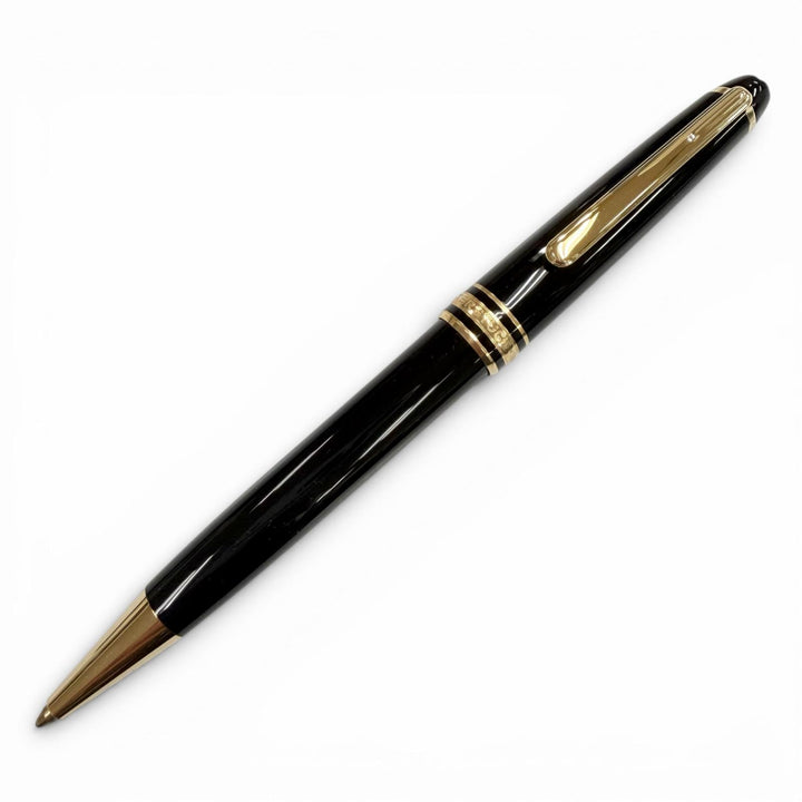 極美品▼MONTBLANC モンブラン マイスターシュテュック ツイスト式 ホワイトスター ボールペン ブラック ゴールド ドイツ製 筆記確認済み